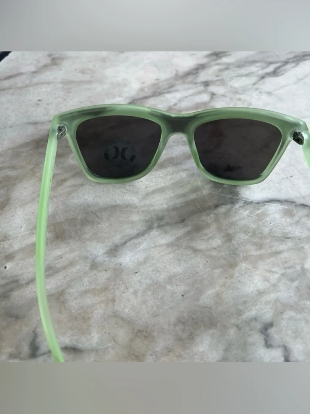 NWT Hurley Lime Matte Green Polarized Blue-Green Mirrored Sunglasses 10410P 330